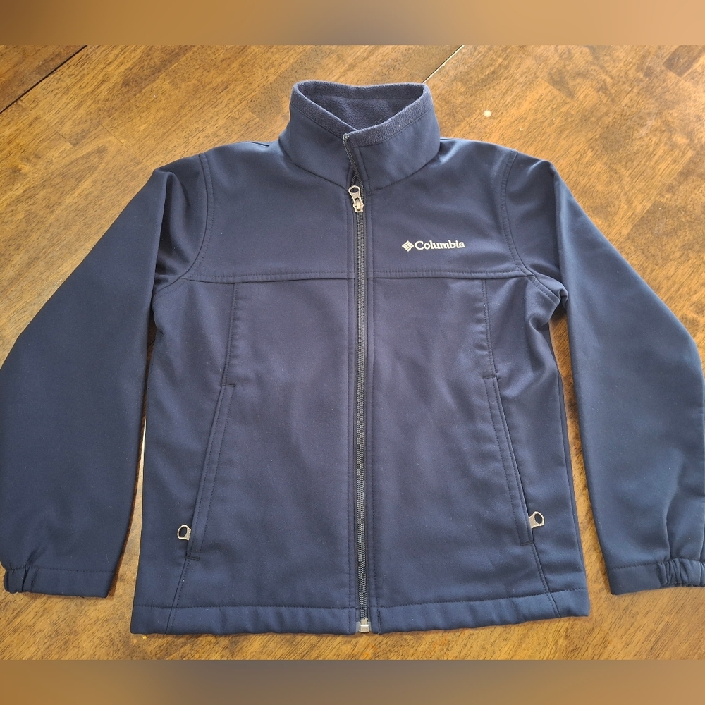 Columbia Kid's Navy Blue Zip Up Jacket Size 8.